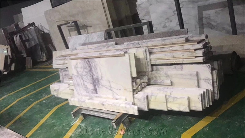 Lilac White Marble Counter Top, Milas New York Marble Bench Tops
