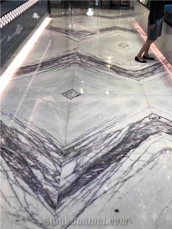 Lilac White Marble Counter Top, Milas New York Marble Bench Tops