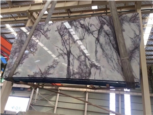 Lilac White Marble Kitchen Island Counter Top