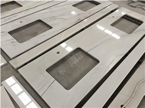 White Macaubas Quartzite Bath Top