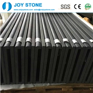 Good Quality Honed Hainan Black Basalt Stair Tread