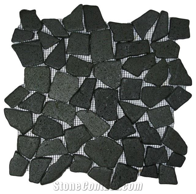 Basalt Mosaic Mesh on Back Cobble Dark Grey