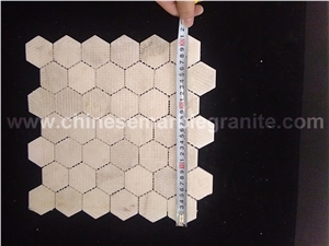 Carrara White Marble Hexagon Chips Mosaic Tiles