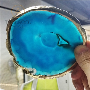 China Blue Agate Slices for Accessaries