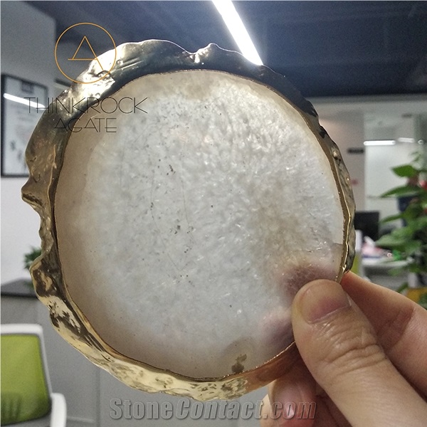 China Green Agate Slices for Accessaries