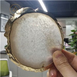 China Green Agate Slices for Accessaries