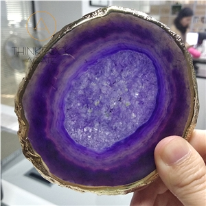 China Green Agate Slices for Accessaries