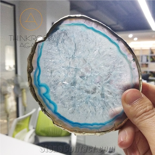 China Green Agate Slices for Accessaries