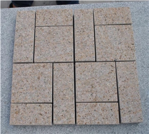 G682 Yellow Granite Roadside Walkway Paving Stone