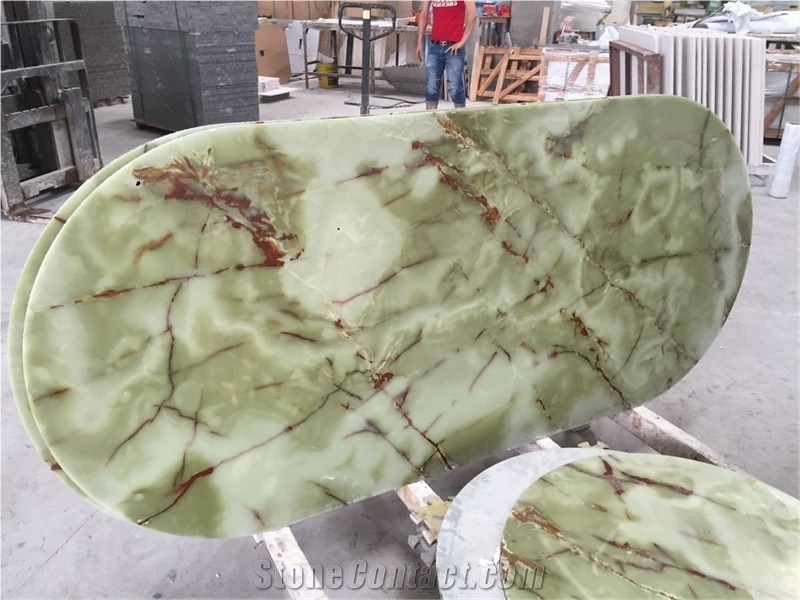 Green Onyx Aluminum Honeycomb Composite Table