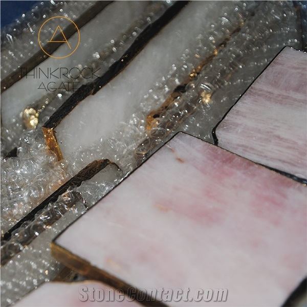 Irregular China White Crystal Tea Trays