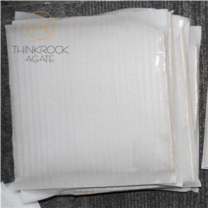 Irregular China White Crystal Tea Trays