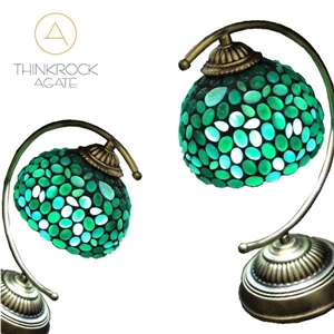 Table Lighting Natural Agate Desk Lamp for Reading