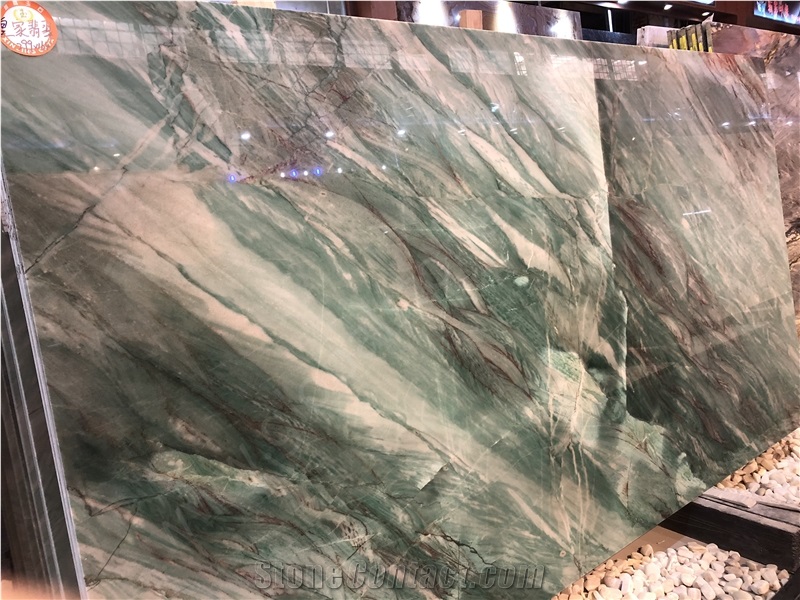 Pampers Green Quartzite Polished Big Slabs