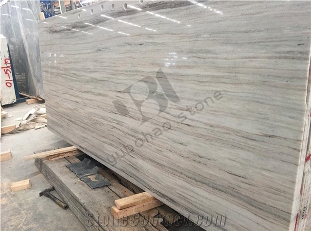 Crystal Wood Grain Marble Slab for Kitchen Worktop