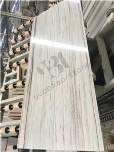 Crystal Wood Grain Marble Slab for Kitchen Worktop