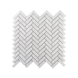 Best Statuary White Marble Herringbone Mosaic