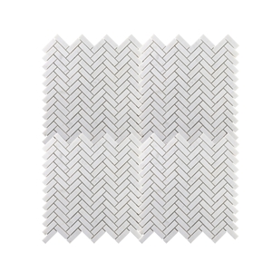 Best Statuary White Marble Herringbone Mosaic