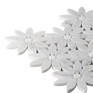 Carrara Flower Design Wall Tiles Moasic