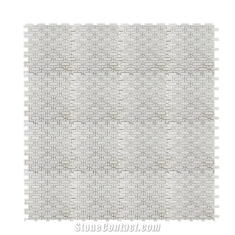 Inlay Thassos Honey Comb Mosaic