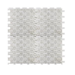 Inlay Thassos Honey Comb Mosaic