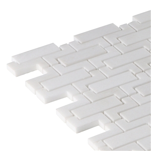 Inlay Thassos Honey Comb Mosaic