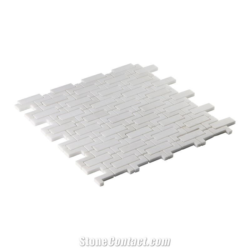 Inlay Thassos Honey Comb Mosaic