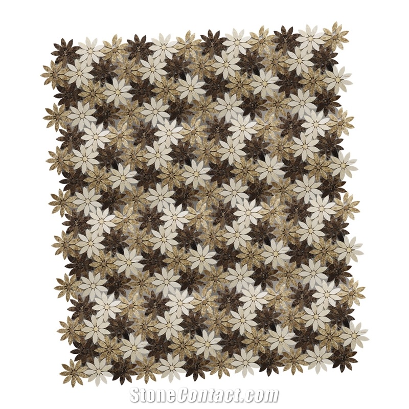 Light Emperador+Dark Emperador Mosaic