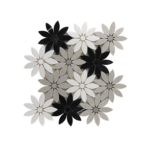 Lower Price Irregular Polish Flower Marble Mosaic