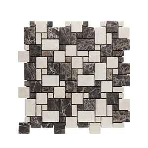 Mixed Dark Emperador Light Emperador Mosaic Tile