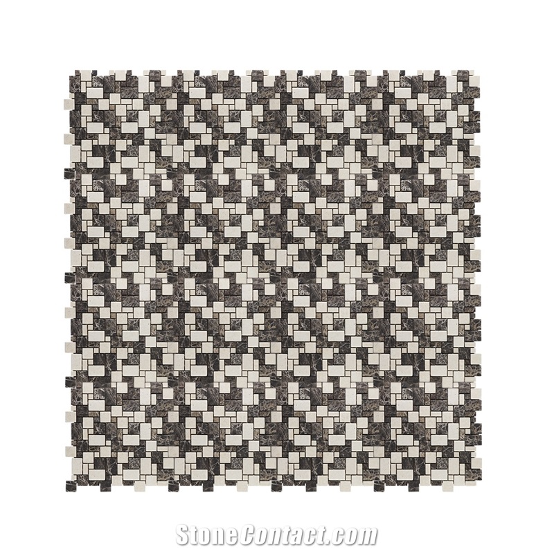Mixed Dark Emperador Light Emperador Mosaic Tile