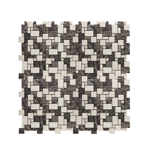 Mixed Dark Emperador Light Emperador Mosaic Tile