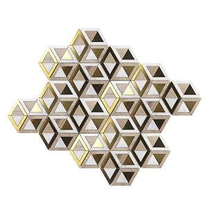 Natural Marble Stone Mix Metal Mosaic