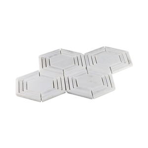 White Hexagon Marble Moasic Tile