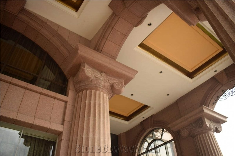 Granite Column Capital Top Handcarve