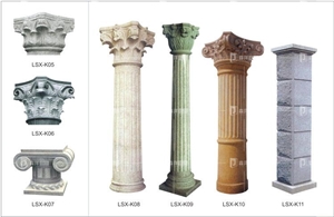 Granite Column Capital Top Handcarve