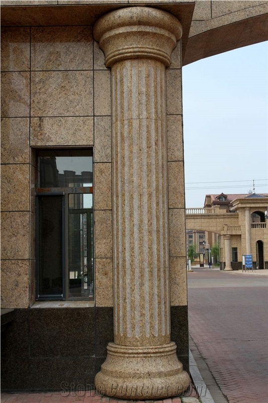 Granite Column Capital Top Handcarve