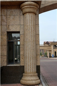 Granite Column Capital Top Handcarve