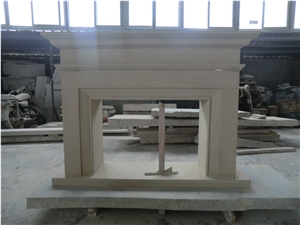Limestone Fireplace Sculpture Mantel Fireplace