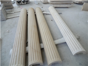 White Limestone Column Capital Base Shaft