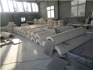 White Limestone Column Capital Base Shaft