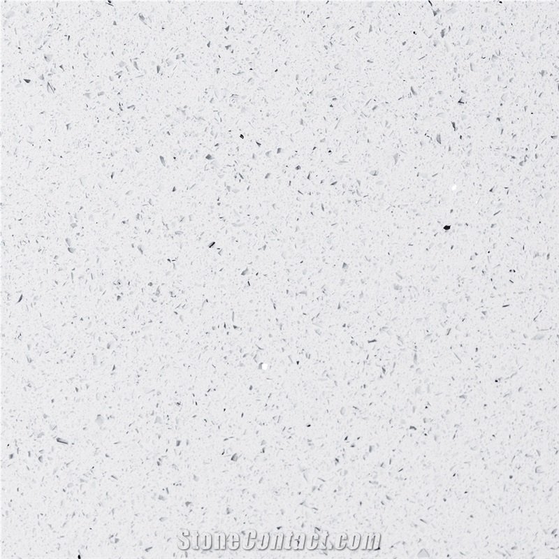 Absolute Pure White Quartz Stone Kitchen Slab 6001