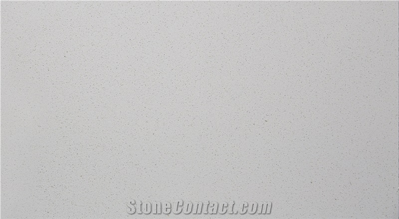 Absolute Pure White Quartz Stone Kitchen Slab 6001