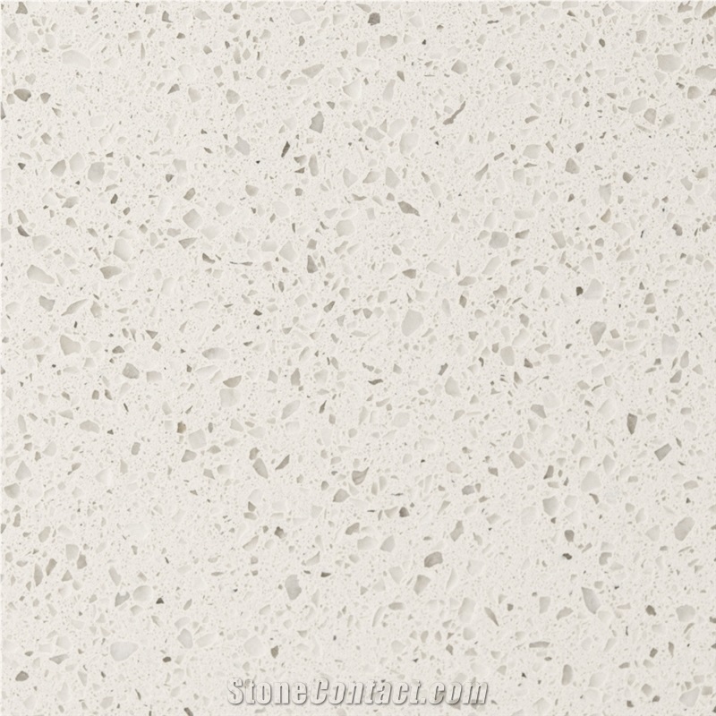 Absolute Pure White Quartz Stone Kitchen Slab 6001
