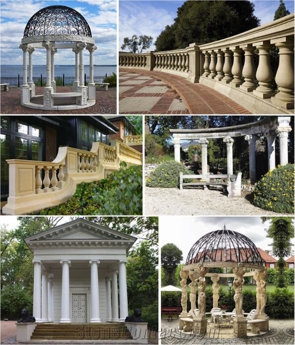 Architectural Roman Column and Raillings