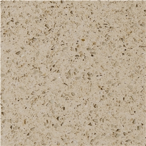 Artificial Mirror Beige Quartz Stone Slabs 2031