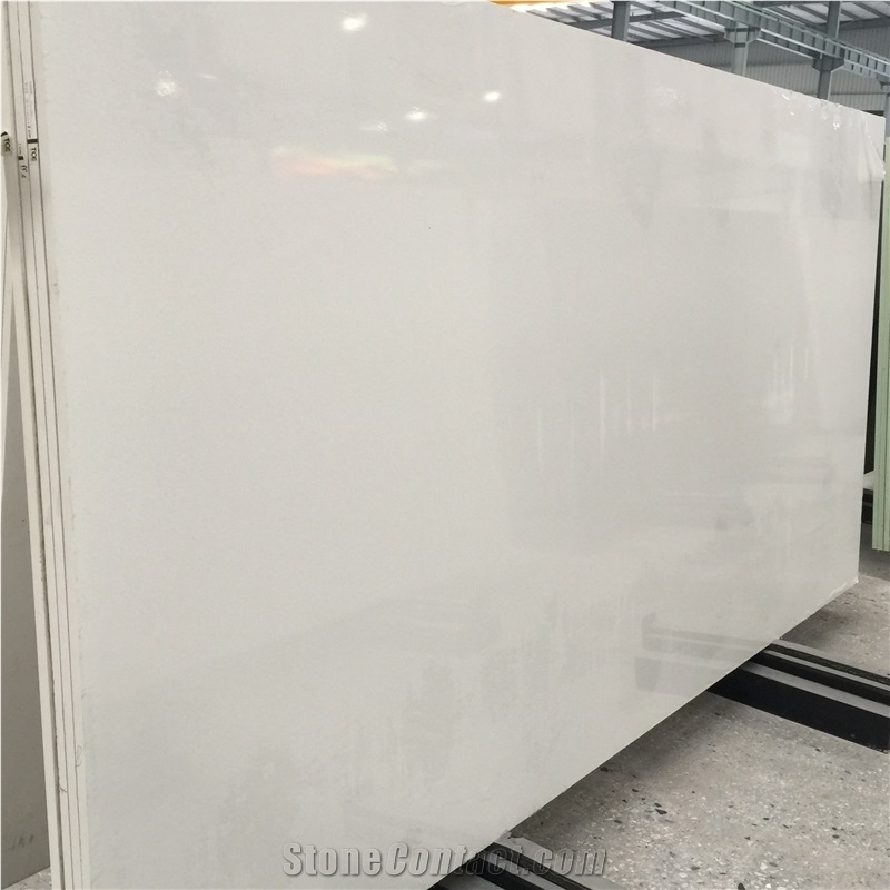 Artificial Mirror Beige Quartz Stone Slabs 2031
