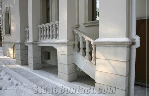 Balcony Fence Railing Natural Limestone Baluster