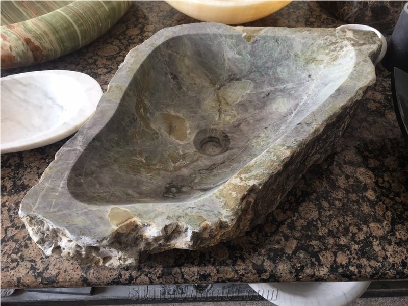 Bianco Carrara Marble Bathroom Rectangle Basins