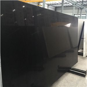 Black Crystal Quartz Stone Slab for Wall Tile 2014